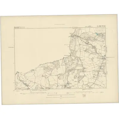 1882 Map of Worcestershire LIII.NE, 1883 Print