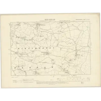 1903 Map of Worcestershire LIV.NW, 1905 Print