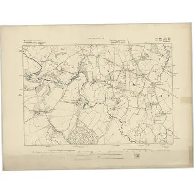 1882 Map of Worcestershire LIX.NE, 1885 Print