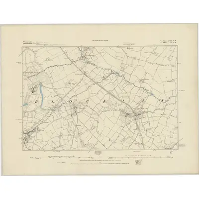 1882 Map of Worcestershire LVIII.NW, 1884 Print