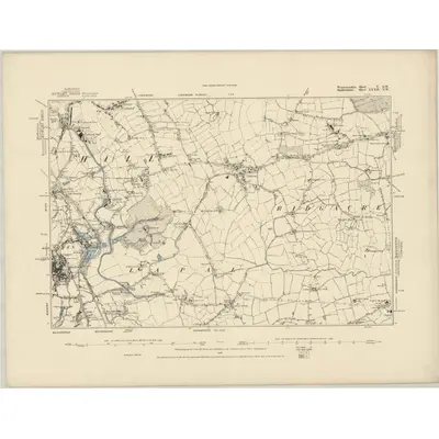1881 Map of Worcestershire V.SW, 1887 Print