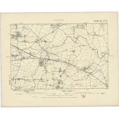 1886 Map of Worcestershire VI.NE, 1887 Print