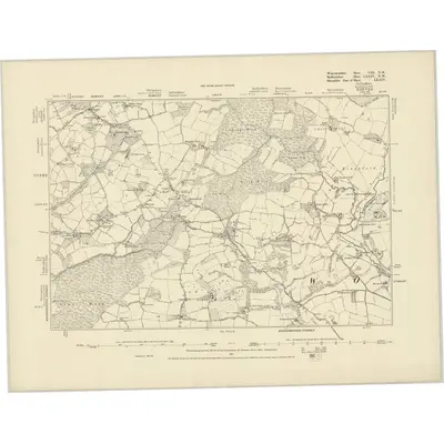 1882 Map of Worcestershire VIII.NW, 1887 Print
