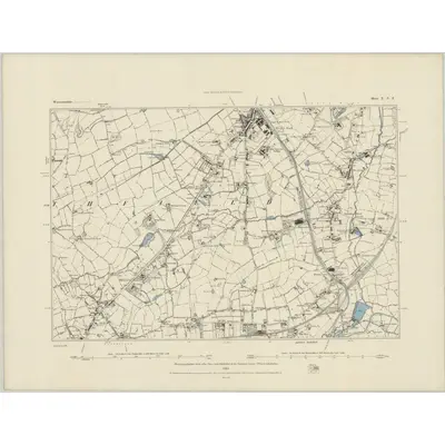 1882 Map of Worcestershire X.NE, 1884 Print