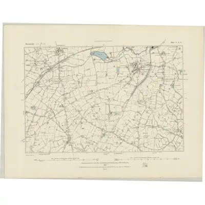 1882 Map of Worcestershire X.SE, 1884 Print