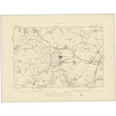 1882 Map of Worcestershire X.SW, 1883 Print