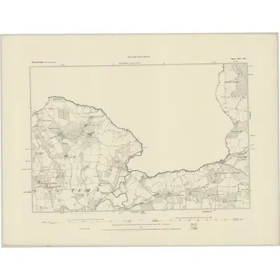 1883 Map of Worcestershire XII.SE, 1884 Print