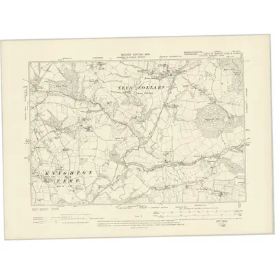 1901 Map of Worcestershire XII.SE, 1905 Print