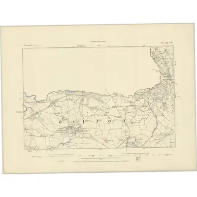 1883 Map of Worcestershire XIII.NW, 1884 Print