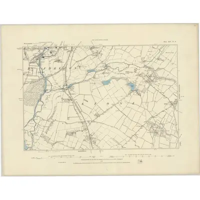 1882 Map of Worcestershire XIV.NE, 1883 Print