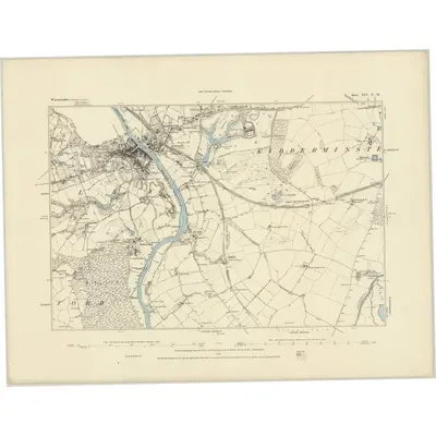 1882 Map of Worcestershire XIV.NW, 1883 Print