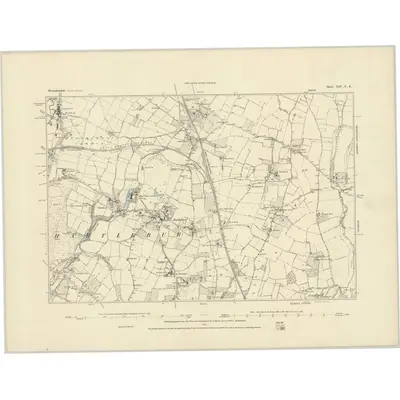1882 Map of Worcestershire XIV.SE, 1883 Print