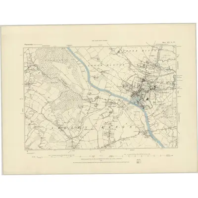1882 Map of Worcestershire XIV.SW, 1883 Print