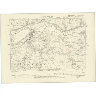 1902 Map of Worcestershire XIX.NW, 1904 Print