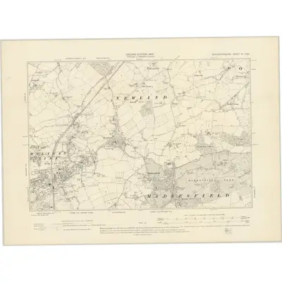 1903 Map of Worcestershire XL.NW, 1905 Print