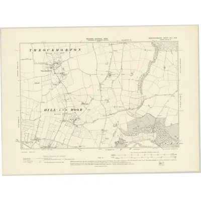 1903 Map of Worcestershire XLII.NW, 1905 Print