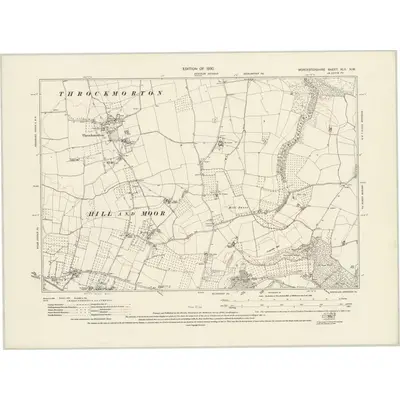 1926 Map of Worcestershire XLII.NW, 1930 Print