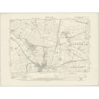 1926 Map of Worcestershire XLII.SE, 1930 Print