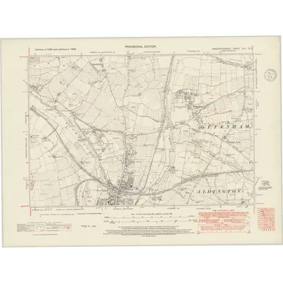 1938 Map of Worcestershire XLII.SE, 1948 Print