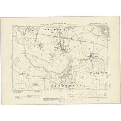 1903 Map of Worcestershire XLII.SW, 1905 Print