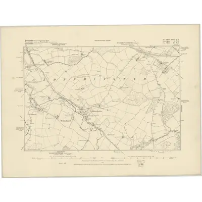 1883 Map of Worcestershire XLIV.NE, 1884 Print