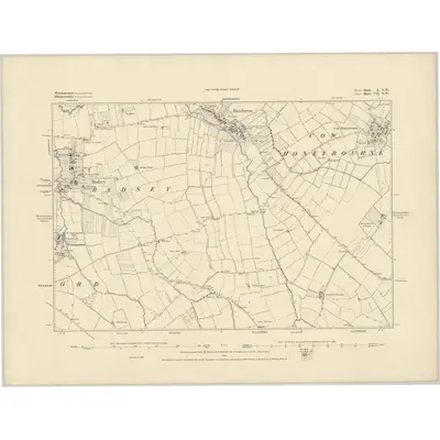 1883 Map of Worcestershire XLIX.SE, 1884 Print