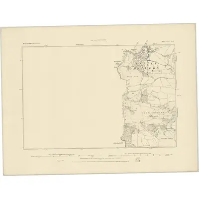 1884 Map of Worcestershire XLVI.SE, 1885 Print