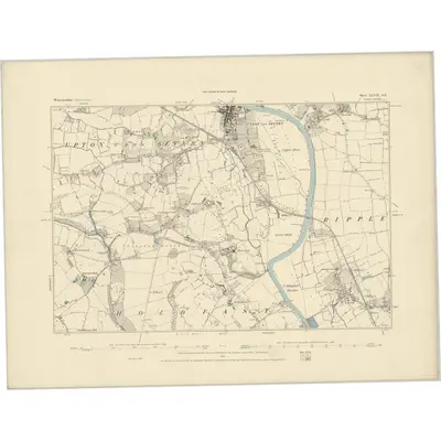 1884 Map of Worcestershire XLVII.SE, 1885 Print