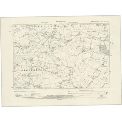 1926 Map of Worcestershire XLVII.SW, 1930 Print