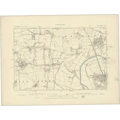 1884 Map of Worcestershire XLVIII.NW, 1885 Print