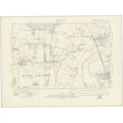 1921 Map of Worcestershire XLVIII.NW, 1924 Print