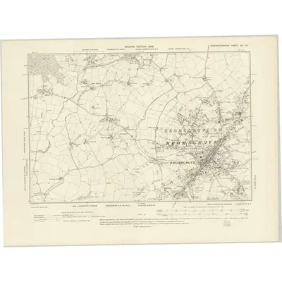 1901 Map of Worcestershire XV.SE, 1903 Print