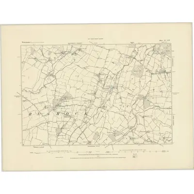 1882 Map of Worcestershire XV.SW, 1883 Print