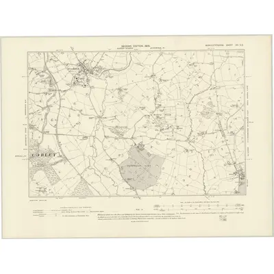1903 Map of Worcestershire XVI.SE, 1905 Print