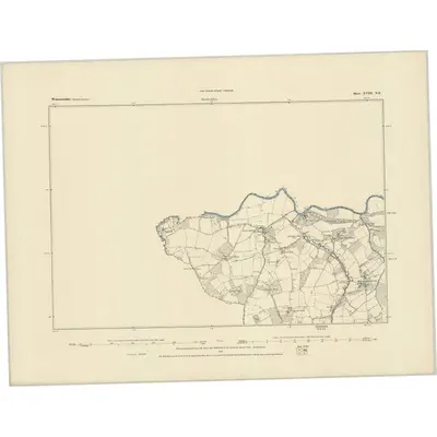 1883 Map of Worcestershire XVIII.NE, 1884 Print