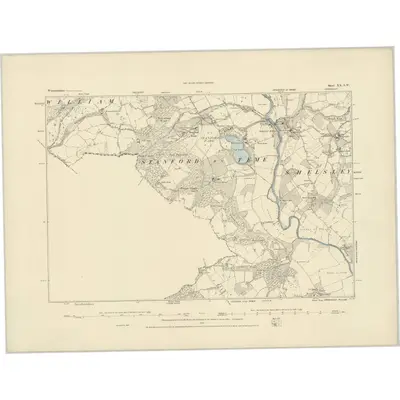 1883 Map of Worcestershire XX.SW, 1884 Print