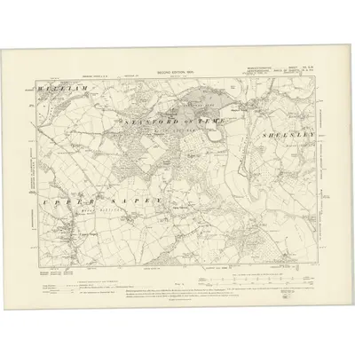 1901 Map of Worcestershire XX.SW, 1905 Print