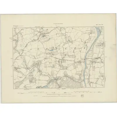 1883 Map of Worcestershire XXI.NW, 1884 Print
