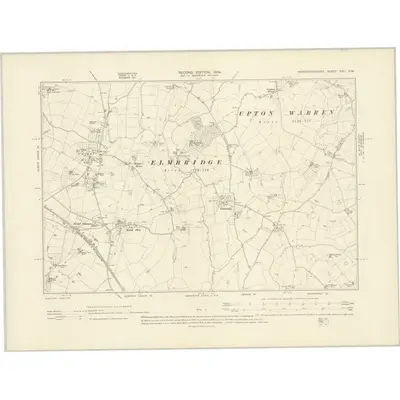 1901 Map of Worcestershire XXII.NW, 1904 Print