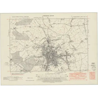 1938 Map of Worcestershire XXIII.NE, 1949 Print
