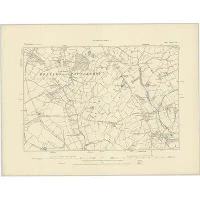 1883 Map of Worcestershire XXIII.SW, 1884 Print