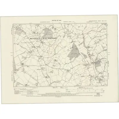 1926 Map of Worcestershire XXIII.SW, 1930 Print