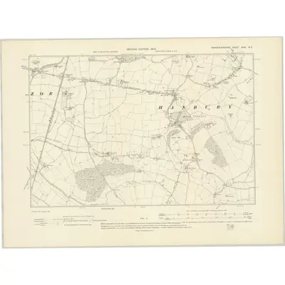 1902 Map of Worcestershire XXIX.NE, 1905 Print