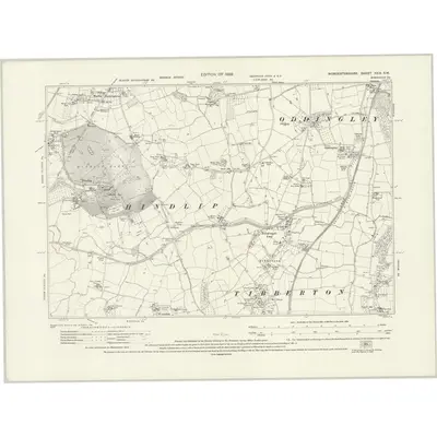 1926 Map of Worcestershire XXIX.SW, 1929 Print