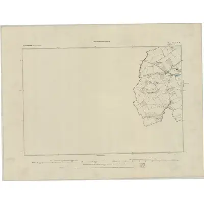 1883 Map of Worcestershire XXV.NE, 1884 Print
