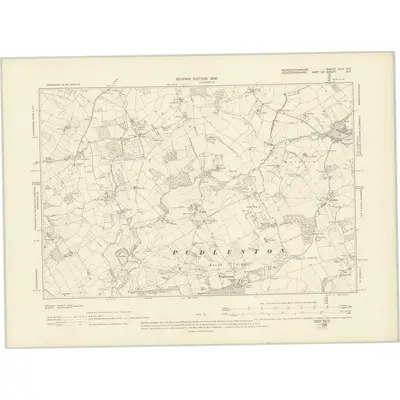 1902 Map of Worcestershire XXV.NE, 1906 Print