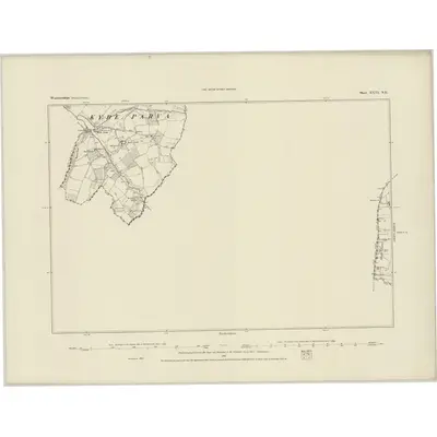 1883 Map of Worcestershire XXVI.NE, 1884 Print