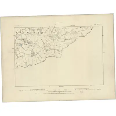 1883 Map of Worcestershire XXVI.NW, 1884 Print