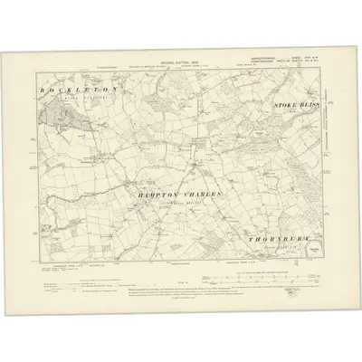1902 Map of Worcestershire XXVI.NW, 1905 Print