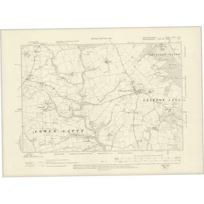 1902 Map of Worcestershire XXVII.NW, 1905 Print